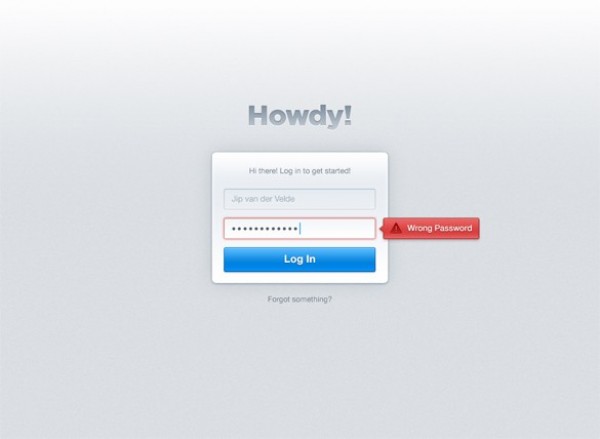 Simple Login UI with Popup PSD web unique ui elements ui stylish simple red quality psd popup password panel original new modern login form login large button interface hi-res HD fresh free download free form field elements download detailed design creative clean box blue button blue   
