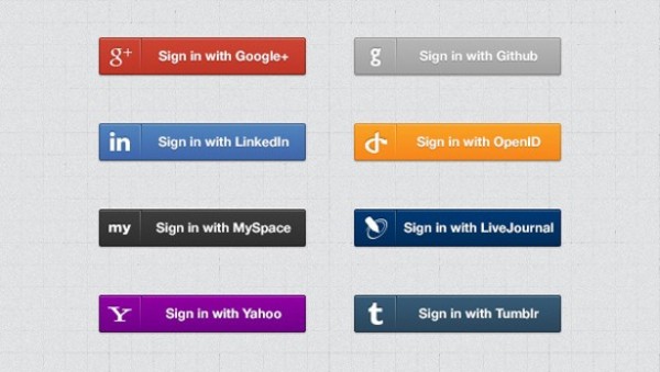8 Modern Social Media Signin Buttons Set PSD web unique ui elements ui stylish social buttons social signin buttons signin set quality psd original new networking modern media interface hi-res HD fresh free download free elements download detailed design creative colorful clean buttons bookmarking   