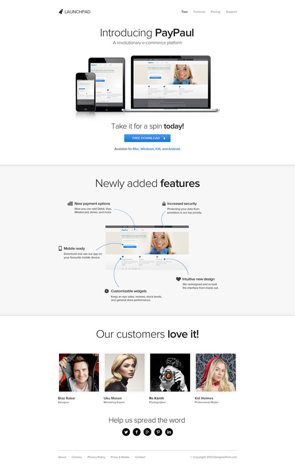 Launchpad – Product/Service Launch PSD Template website template free   