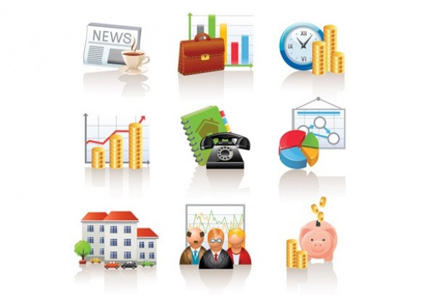 9 eCommerce Business Related Vector Icons Set web vector unique ui elements stylish savings quality original office new money interface illustrator high quality hi-res HD graphs graphic fresh free download free financial elements ecommerce download detailed design creative corporate business building briefcase   