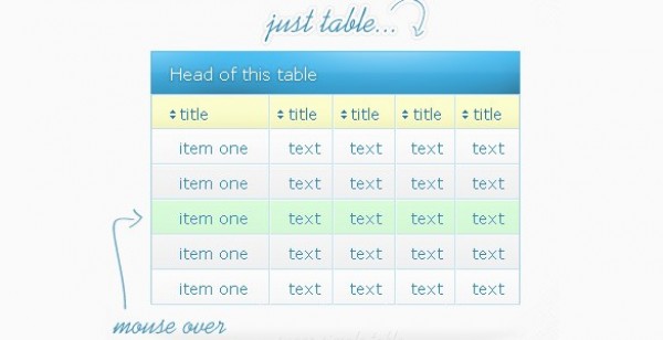 Clean Simple Comparison Table PSD yellow web unique ui elements ui table stylish state simple quality psd original new modern interface hover hi-res HD green fresh free download free elements download detailed design creative comparison table clean blue   