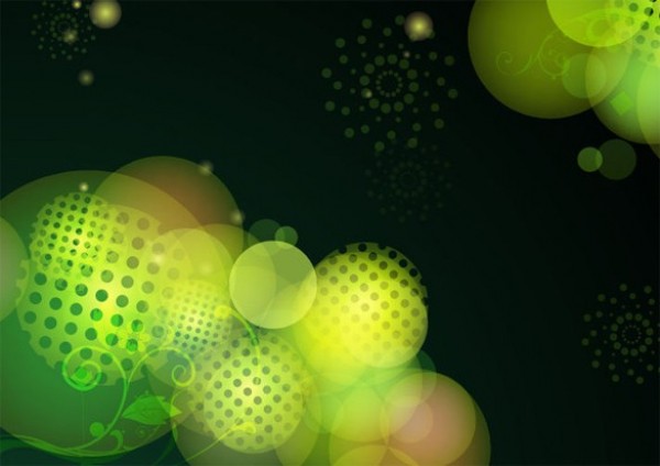 Green Circles Abstract Vector Background web vector unique ui elements transparent stylish quality original new nature interface illustrator high quality hi-res HD green graphic fresh free download free floral elements download dotted dots detailed design creative bubbles bokeh black balls background   
