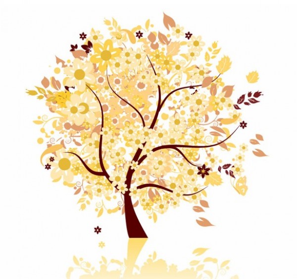 Abstract Autumn Tree Vector Graphic web vector unique stylish quality original leaves illustrator high quality graphic fresh free download free floral fallen leaves eps download design creative background autumn tree autumn abstract tree abstract   