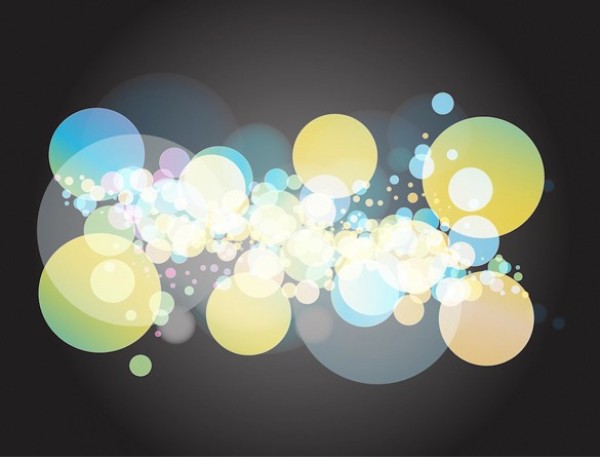 Illuminated Bubbles Black Vector Background yellow web vector unique ui elements transparent stylish round quality original new interface illustrator high quality hi-res HD graphic glowing fresh free download free elements download detailed design creative colorful circles bubbles black background ai   