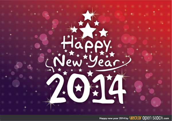 Happy New Year 2014 Star Background vector stars red new year happy new year free download free card bokeh background abstract 2014   