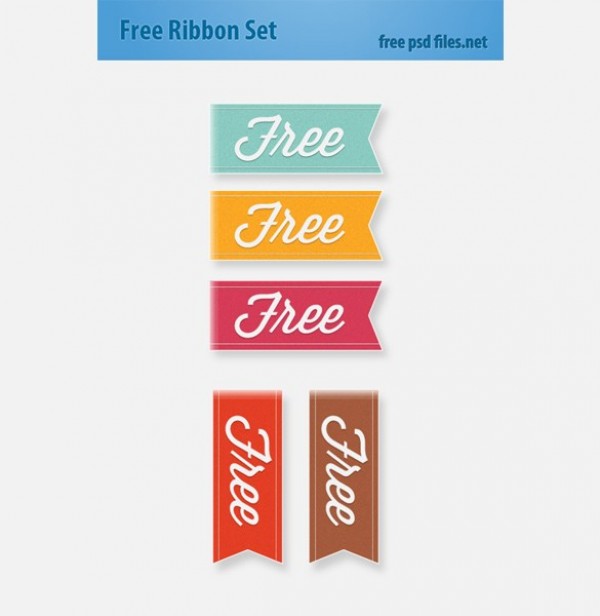 5 Pretty Featured Ribbon Elements PSD web unique ui elements ui stylish set ribbons quality psd original new modern interface hi-res HD fresh free ribbon free download free feature elements download detailed design creative corner colors clean badge   