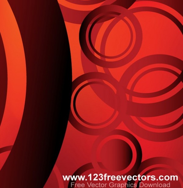 Deep Red Circles Abstract Vector Background web vector unique stylish red quality original illustrator high quality graphic fresh free download free download design creative circles background abstract   