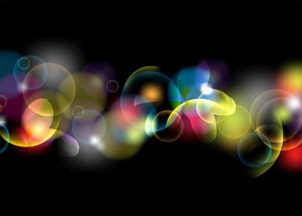 Mystery Glow Bubbles on Black Vector Background web vector unique transparent stylish quality original illustrator high quality graphic glowing fresh free download free eps download design dark creative colorful bubbles black background   