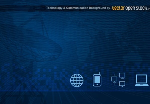 Technology and Communication Vector Background web vector unique ui elements technology tech background tech stylish satellite quality original new mosaic map interface illustrator high quality hi-res HD graphic fresh free download free elements electronics download detailed design dark creative communications blue background ai   