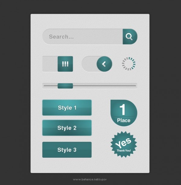 Simple Blue/Green Web UI Kit PSD web ui web unique ui kit ui elements ui toggle stylish slider set search field quality original new modern interface hi-res HD green fresh free download free elements download detailed design creative clean buttons blue   