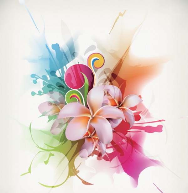Colorful Abstract Floral Illustration vectors vector graphic vector unique quality photoshop pack original modern illustrator illustration high quality fresh free vectors free download free flower floral download creative colorful ai abstract   