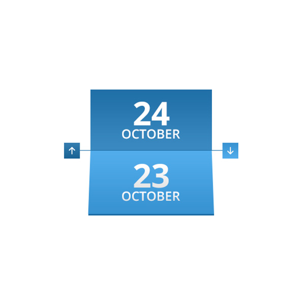 Flat Up/Down  Flipper Calendar Interface up ui elements ui free download free flipper calendar flipper flat down day calendar date calendar blue arrows   