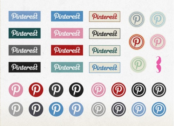 33 Retro Style Pinterest Social Icons Set PNG web unique ui elements ui stylish social set round retro rectangle quality png pinterest icons pinterest original new modern interface icons hi-res HD fresh free download free elements download detailed design creative clean buttons   