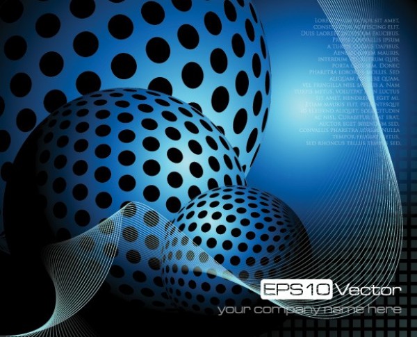 Blue Dotted Balls Abstract Vector Background web wave vector unique stylish spheres quality original modern illustrator high quality graphic fresh free download free download dotted dots design creative blue balls background   