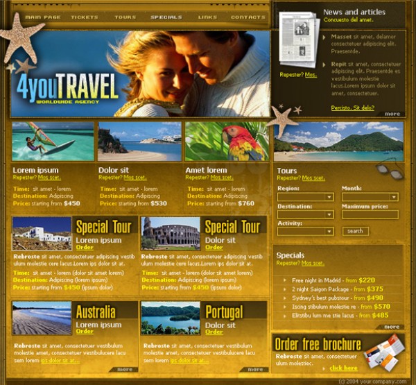 6 Page Travel Web Site Templates PSD website web site web page web vectors vector graphic vector unique ultimate ui elements travel agency website travel templates quality psd png photoshop page pack original new modern layout jpg illustrator illustration ico icns high quality hi-def HD fresh free vectors free download free elements download design creative ai agency   