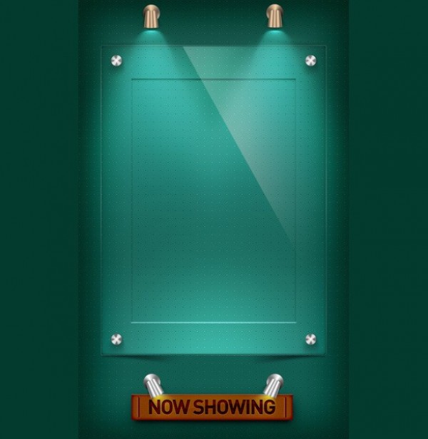 Acrylic Poster Frame with Spotlights PSD web unique ui elements ui stylish spotlights quality psd poster frame poster original now showing new modern interface hi-res HD glass gallery fresh free download free elements download display detailed design creative clean acrylic   