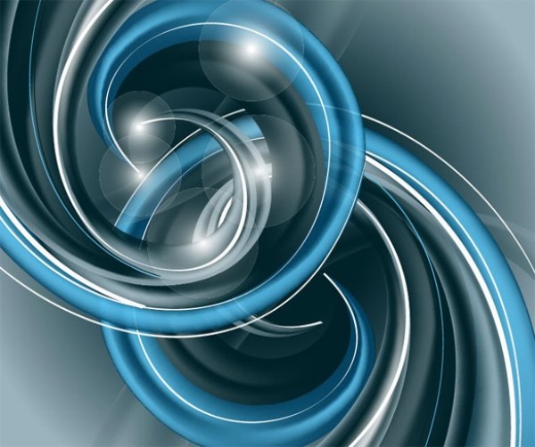 Blue Helix Swirl Abstract Vector Background web vector unique swirl stylish quality original new illustrator high quality Helix grey graphic fresh free download free eps download design creative bubbles bokeh blue background abstract   