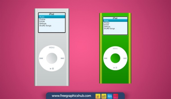 2 Sweet iPod Vector Icons Set wheel web vector unique ui elements svg stylish silver ipod set screen quality original new menu wheel menu iPod icon iPod interface illustrator icon high quality hi-res HD green ipod graphic fresh free download free eps elements download detailed design creative ai   