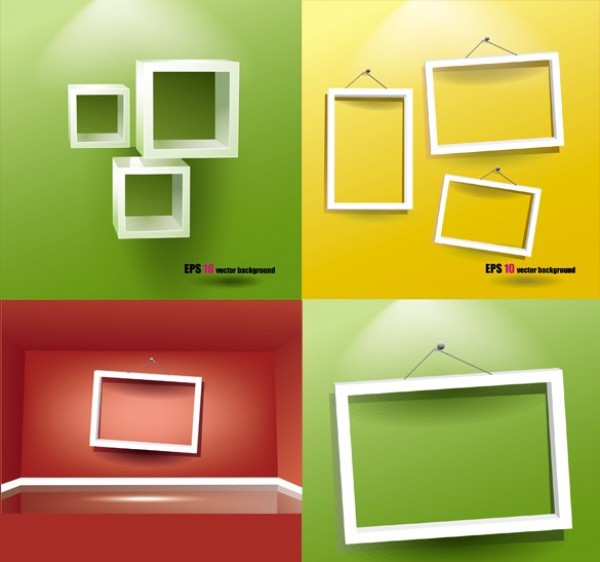 Hanging Empty Picture Frames Vector Set wooden frame white frame web vector unique ui elements stylish showcase set quality picture frame original new jpg interface image frame illustrator high quality hi-res HD hanging frame graphic gallery fresh free download free frames eps elements download display detailed design creative   
