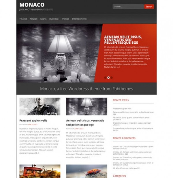 Monaco WordPress WP Magazine Template wp wordpress magazine wordpress website web unique ui elements ui theme template stylish quality php original new modern magazine jquery interface image slider html hi-res HD fresh free download free elements download detailed design css creative clean banner ads   