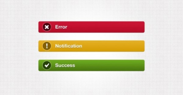 3 Notification Bar Web Elements Set PSD yellow web unique ui elements ui success stylish set red quality psd original notification new modern interface hi-res HD green fresh free download free error elements download detailed design creative clean bars alert   