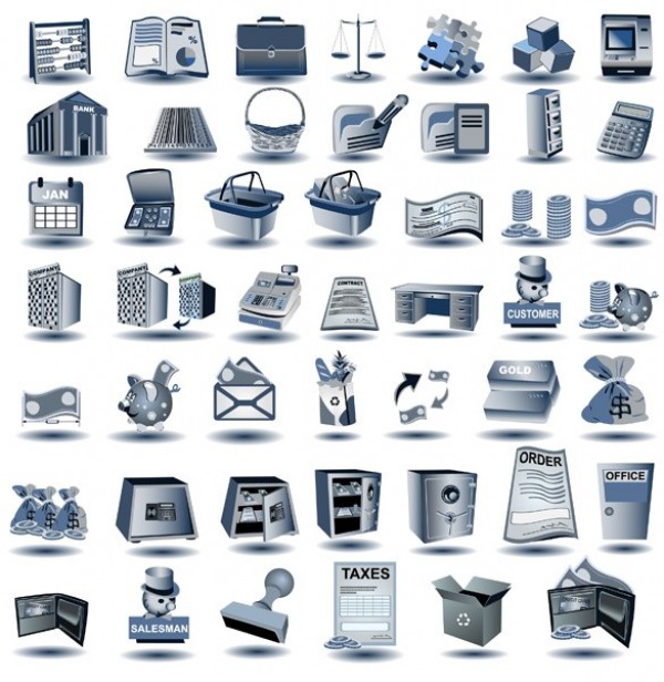 48 Blue/Grey Finance eCommerce Vector Icons Pack web wallet vector unique ui elements stylish shopping quality original office new money interface illustrator icons icon high quality hi-res HD grey gray graphic fresh free download free finance elements ecommerce download detailed design creative briefcase box blue banking bank   