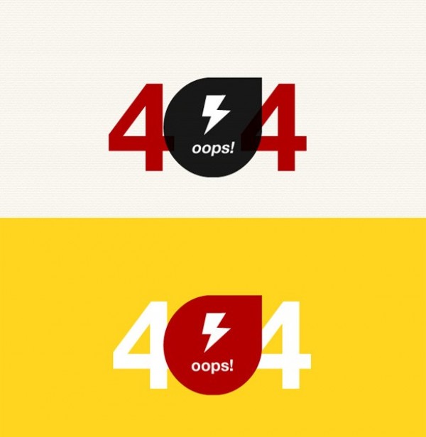 2 Stylish 404 Error Page Templates Set PSD yellow web unique ui elements ui template stylish red quality psd original new modern interface hi-res HD fresh free download free error page elements download detailed design creative clean 404 error page 404   