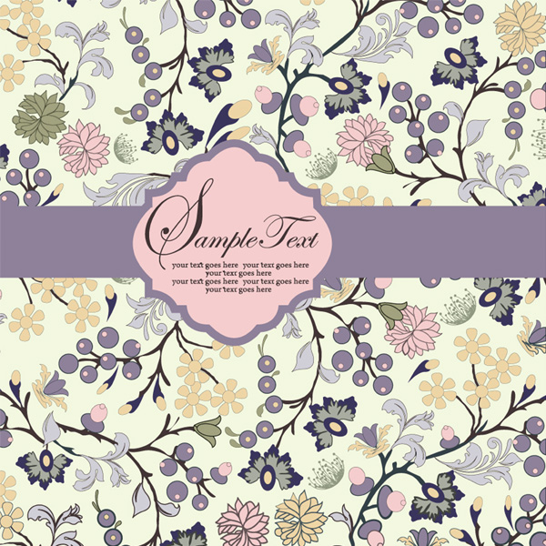 Mauve Floral Card Vector Background web vector unique ui elements text stylish quality purple pattern original new message mauve interface illustrator high quality hi-res HD graphic fresh free download free flowers floral card floral eps elements download detailed design creative card background card background   