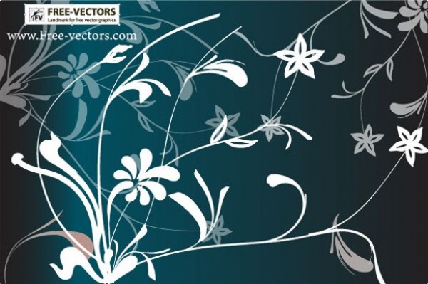 Ornamental Floral Blue Vector Background web vector unique stylish quality ornamental original illustrator high quality graphic fresh free download free flowers floral download design creative blue background   