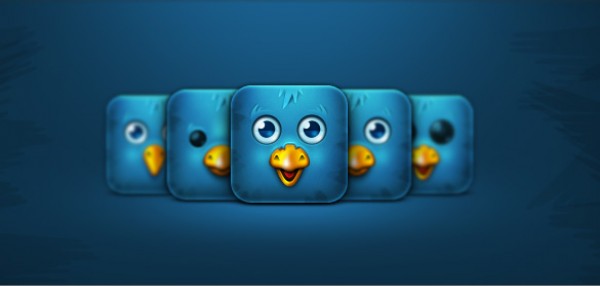 Blue Birdie Icon Pack user interface ui twitter social sleek psd professional pack joyful icon pack icon fun free icons free downloads blue bird beak   