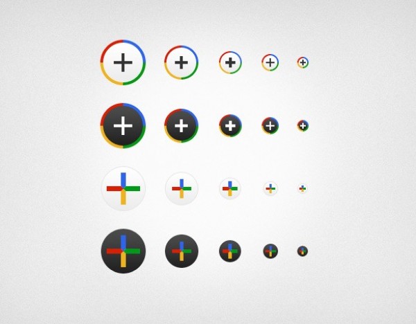 Google Plus Icons Light & Dark PSD/PNG web unique ui elements ui stylish social quality psd png original new networking modern media light interface hi-res HD googleplus google plus g+ fresh free download free elements download detailed design dark creative clean   