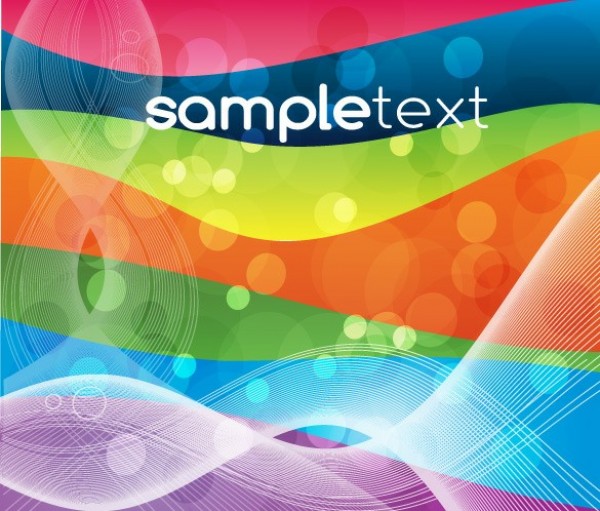 Colorful Waves Bokeh Abstract Vector Background web wavy waves vector unique stylish rainbow quality original lines layeres illustrator high quality graphic fresh free download free download design creative colors colorful bokeh background ai abstract   