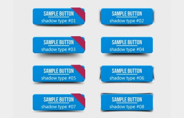 8 Realistic Button Shadows UI Pack PSD web unique ui elements ui stylish shadows realistic quality psd pack set original new modern interface hi-res HD fresh free download free elements download detailed design creative clean buttons blue   