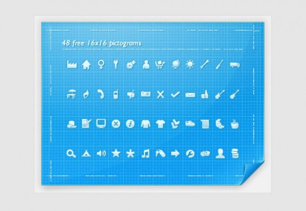 48 Tiny Crisp Pictogram Web Icons Pack web unique ui elements ui tiny stylish simple quality pictograms original new modern minimalistic minimal interface icons hi-res HD fresh free download free elements download detailed design creative clean blue   