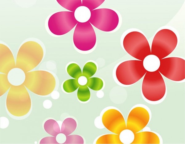 Colorful Flower Power Abstract Vector Background web vector unique stylish quality original illustrator high quality graphic fresh free download free flowers floral eps download design creative colorful bright background artwork art abstract   