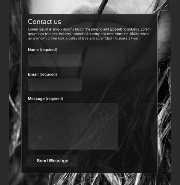 Transparent Custom Contact Form PSD web unique ui elements ui transparent stylish quality psd original new modern interface hi-res HD fresh free download free field elements download detailed design dark creative contact form contact clean box   