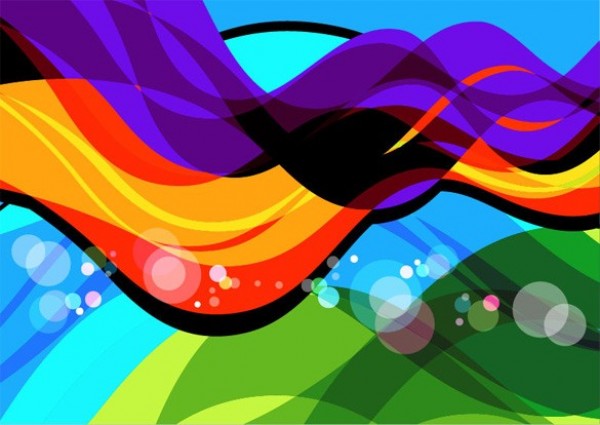 Dramatic Color Wave Abstract Vector Background web waves vector unique stylish red quality purple original illustrator high quality green graphic fresh free download free eps dramatic download design creative colors bold blue black background abstract   