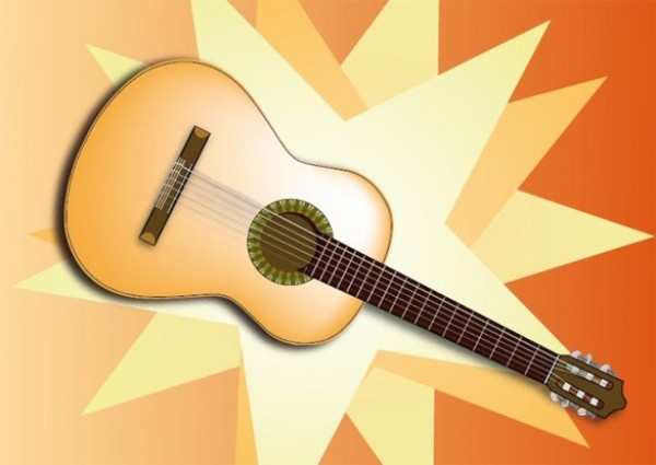 Amazing Acoustic Guitar Vector Graphic web vector unique ui elements stylish star spanish guitar quality original new musical music interface illustrator high quality hi-res HD guitar graphic fresh free download free elements download detailed design creative classical guitar background ai acoustic guitar   