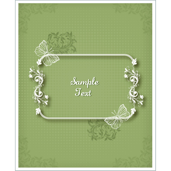 Elegant Overlay Floral Frame Vintage Background vector overlay message grunge green free download free frame floral elegant dotted card background   