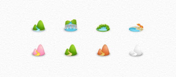 8 "Landscape” Icons Set web waterfall vectors vector graphic vector unique ultimate ui elements stylish simple quality psd pool png photoshop pack original new mountains modern minimalist minimal mini landscape icons landscape jpg interface illustrator illustration icons ico icns high quality high detail hi-res HD GIF fresh free vectors free download free elements download detailed design creative clean beach ai   