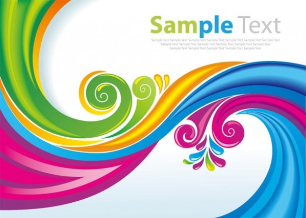 Colorful Waves Swirl Abstract Vector Background web waves vector unique ui elements stylish shapes quality original new interface illustrator high quality hi-res HD graphic fresh free download free floral eps elements download detailed design crest creative colorful background art abstract   