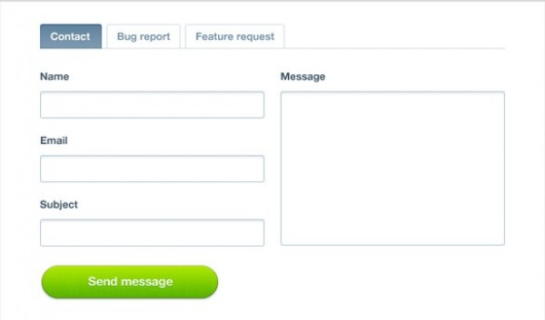 Clean UI Contact Form with Tabs PSD web unique ui elements ui tabs stylish simple quality original new modern message interface hi-res HD fresh free download free form email elements download detailed design creative contact form tabs contact form contact clean   