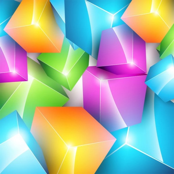 Candy Colored Cubes Abstract Vector Background web vector unique stylish quality purple original orange illustrator high quality green graphic fresh free download free eps download design cubes creative colorful blue background abstract   