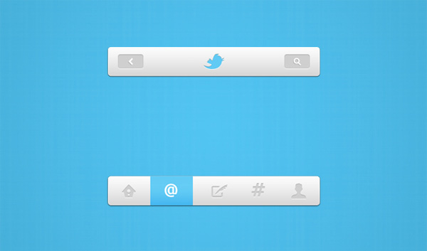 2 Smooth Twitter Navigation Bars PSD web unique ui elements ui twitter settings Twitter navigation twitter stylish settings search quality psd original new nav modern menu iphone interface icons hi-res HD fresh free download free elements download detailed design creative clean blue bar   