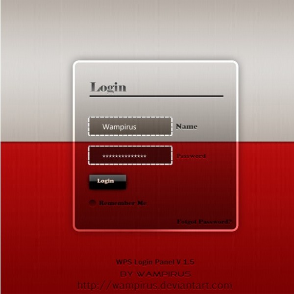 Transparent Web UI Login Panel PSD web unique ui elements ui transparent stylish signin quality psd panel original new modern login form login interface hi-res HD fresh free download free form elements download detailed design creative clean   