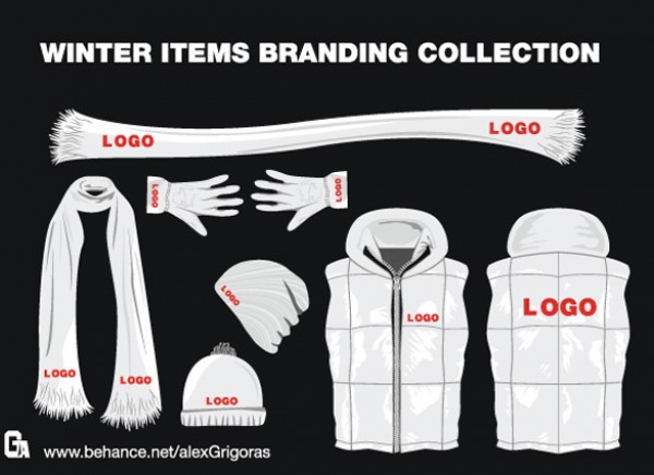 Winter Clothing Brand Collection winter vest vectors vector graphic vector unique touque sc quality photoshop pack original modern illustrator illustration high quality gloves fresh free vectors free download free download creative collection clothing clothes ai   