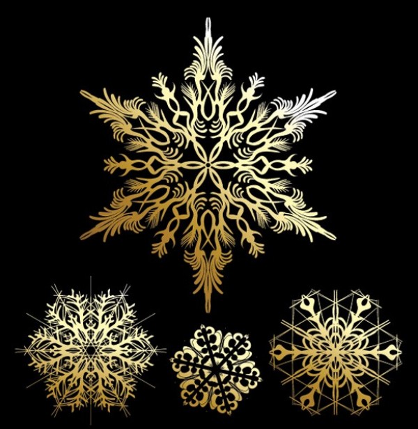 Intricate Gold Leaf Snowflake Graphic Elements web vector unique ui elements stylish snowflake snow quality original new lace intricate interface illustrator high quality hi-res HD graphic gold leaf gold fresh free download free elements download detailed snowflake detailed design creative   