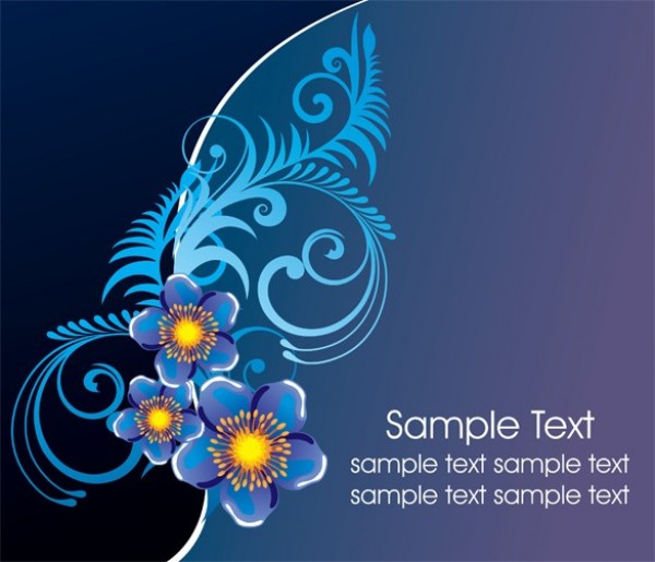 Elegant Floral Swirl Abstract Vector Background web vector unique ui elements text swirl stylish quality original new interface illustrator high quality hi-res HD graphic fresh free download free flowers floral elements elegant download detailed design creative blue background abstract   