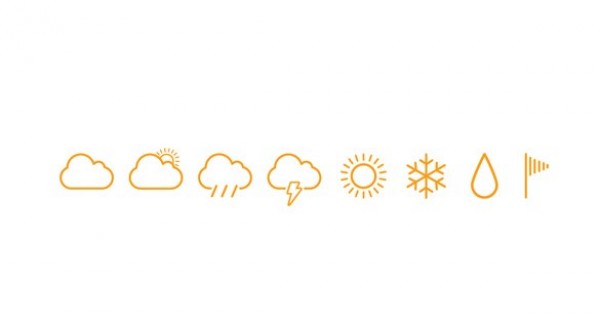 8 Clean Simple Weather Forecast Vector Icons Set web weather icons weather forecast icons vector unique ui elements sunny stylish snow simple set rainy quality original new interface illustrator icons high quality hi-res HD graphic fresh free download free forecast elements download detailed design creative climate ai   