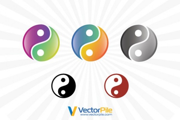 5 Oriental Yin Yang Symbols Vector IconsSet yin yang web vector unique ui elements symbol stylish set quality original oriental new interface illustrator icon high quality hi-res HD graphic fresh free download free eps elements download detailed design creative chinese Asian ai   